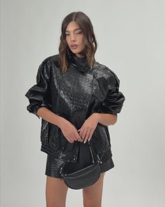 Bomber collo alto NERO - CV2216