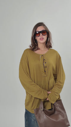 Maglia serafino long sleeve - W56545