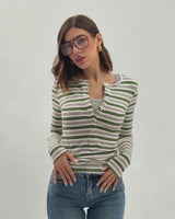 Maglia serafina a righe - H13260