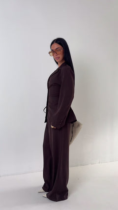 Coord-set con camicia MARRONE - PF580