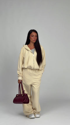 Felpa con zip e riprese Althèa - C139SLCG