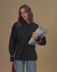 Camicia con fiocco - H13757