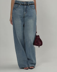 Jeans vita bassa con bordino - P16150