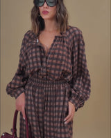 Camicia ampia tartan - 3211