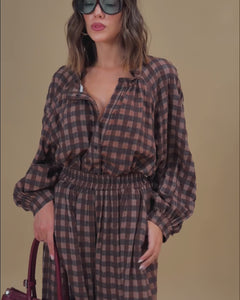 Camicia ampia tartan - 3211