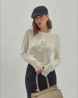 Maglia serafina con bottoni - H13372