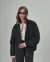 Bomber simil-suede NERO - CV2215
