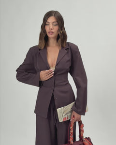 Coord-set con camicia PRUGNA - PF580