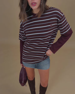 Maglia a righe combinata - H69778