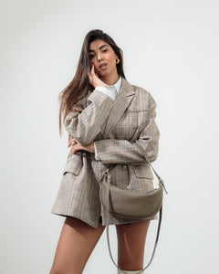 Borsa in pelle RACHEL MIGNON tortora - LOVING BAGS