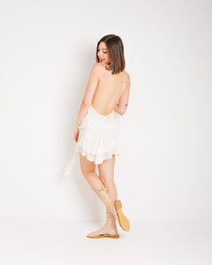 Sandali in pelle alla schiava PLATINO - LOVING 02