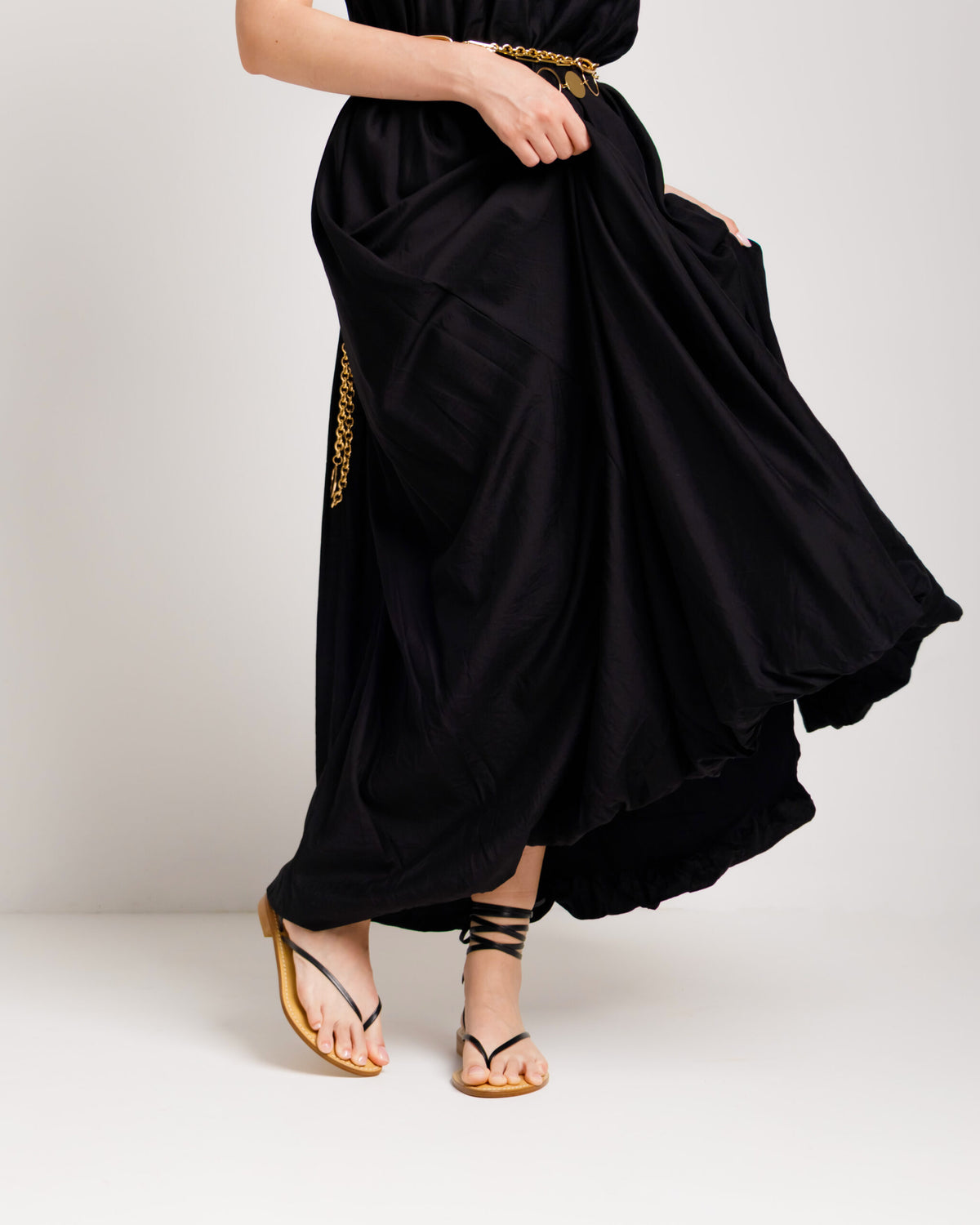 Sandali in pelle alla schiava NERI - LOVING 03