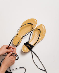 Sandali in pelle alla schiava NERI - LOVING 03