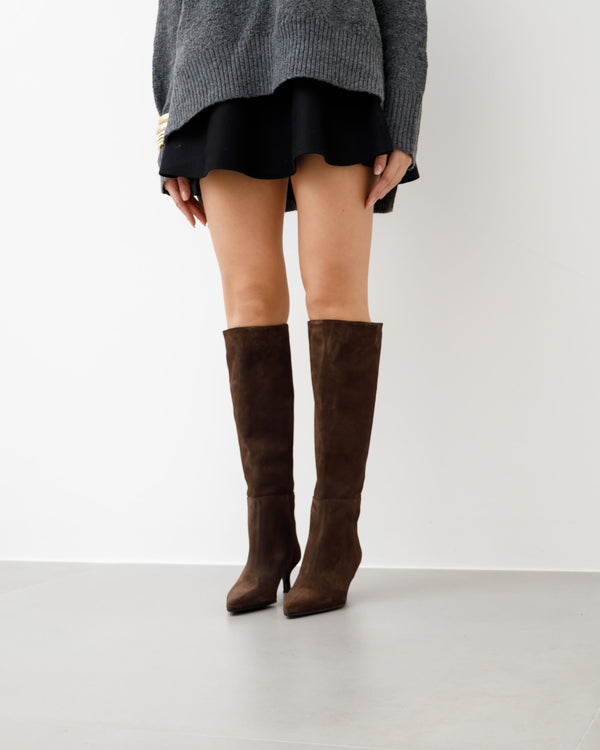 Stivali in suede TESTA DI MORO - LOVING 2662