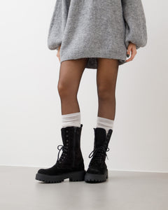 Anfibi in suede NERO  - 3000