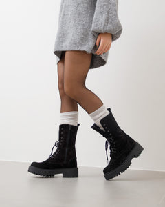 Anfibi in suede NERO  - 3000