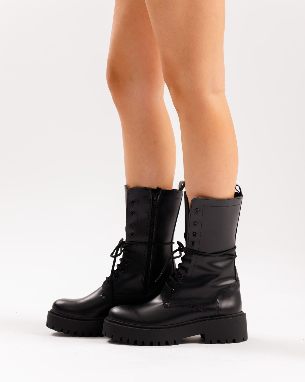 Anfibi in pelle NERO - 3000