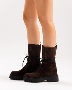 Anfibi in suede TESTA DI MORO - 3000