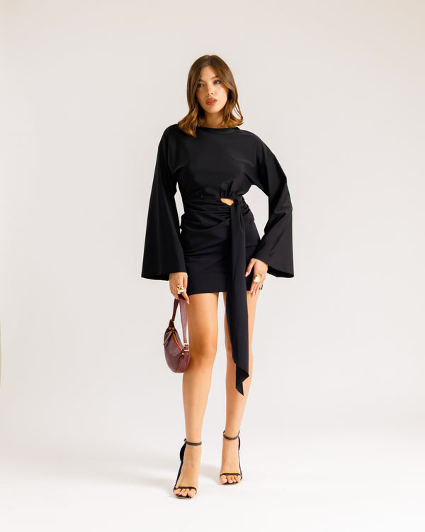 Abito corto cut-out - RL1693