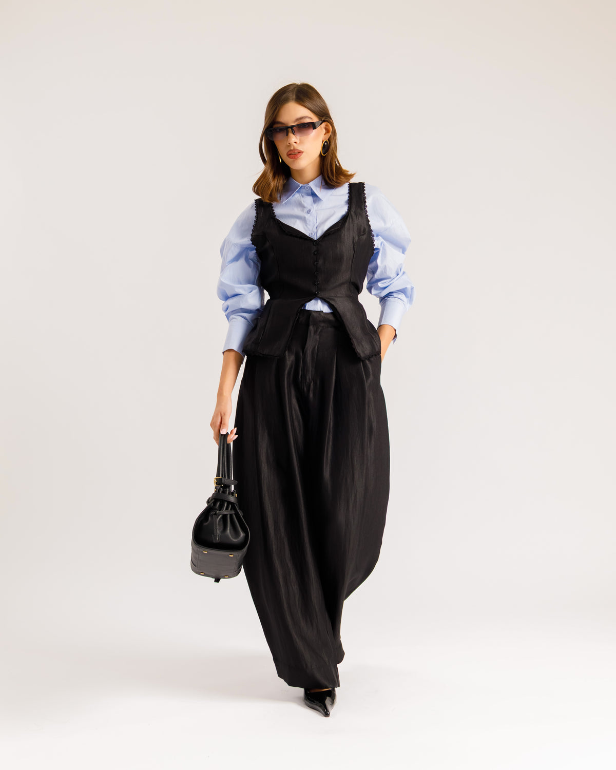 Tailleur con panciotto NERO - EC16585