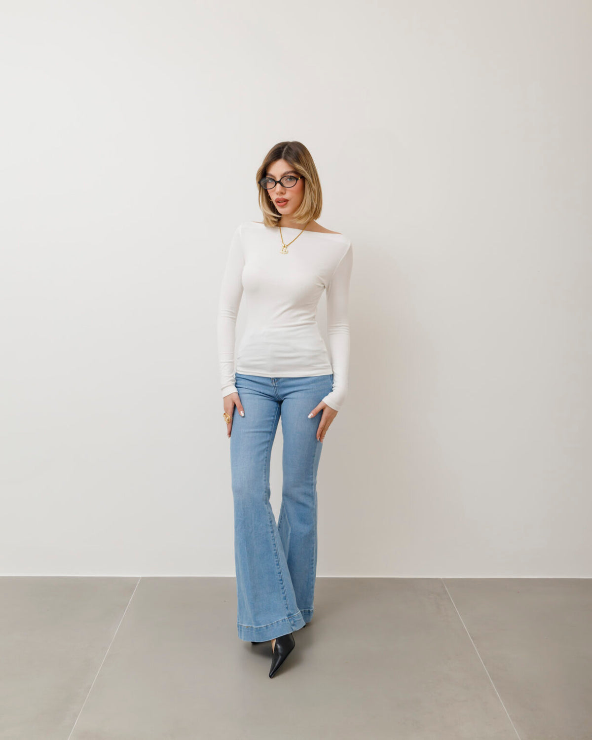 Maglia basic con scollo - 5612
