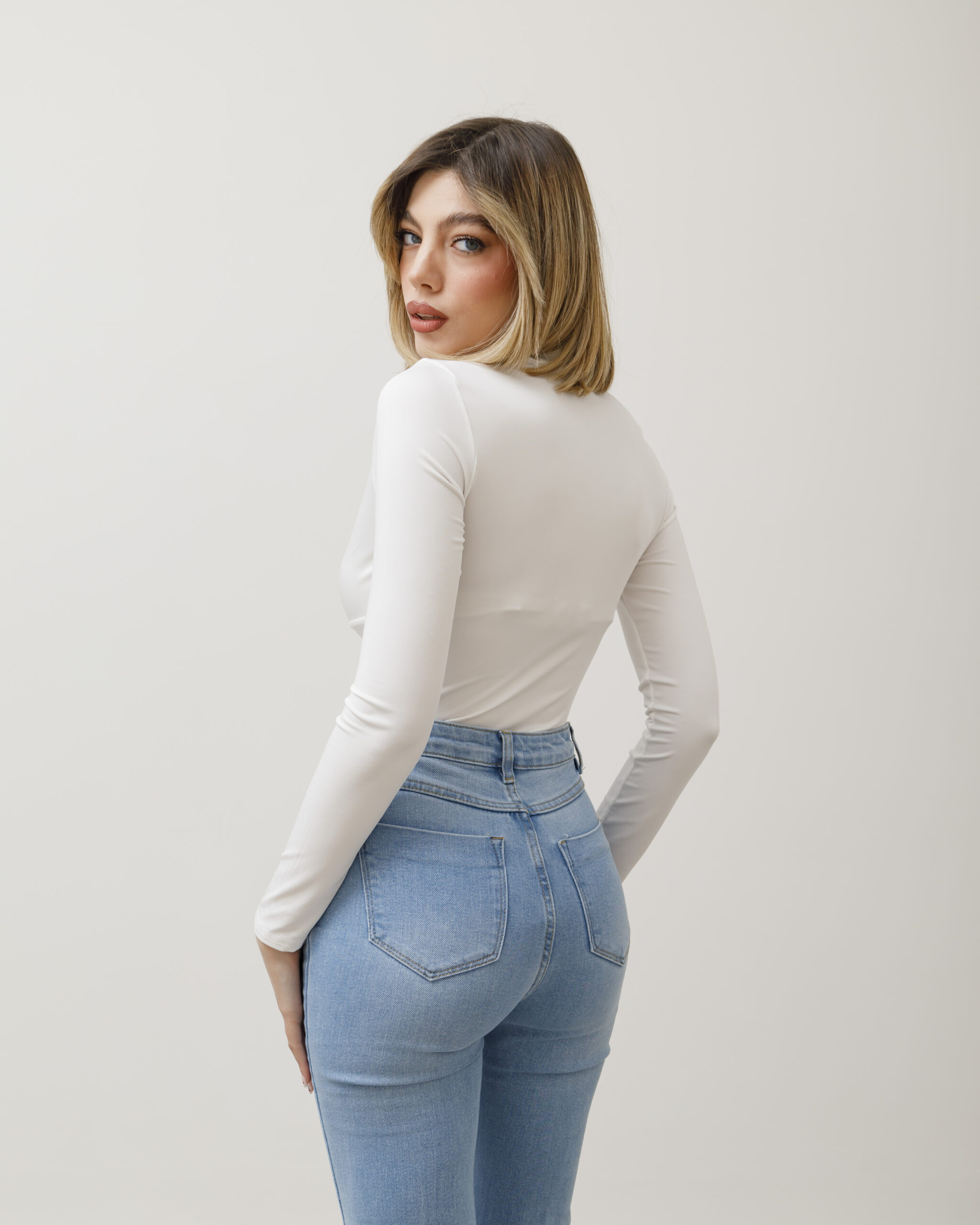 Body in lycra con nodo - 1180 - immagine 7