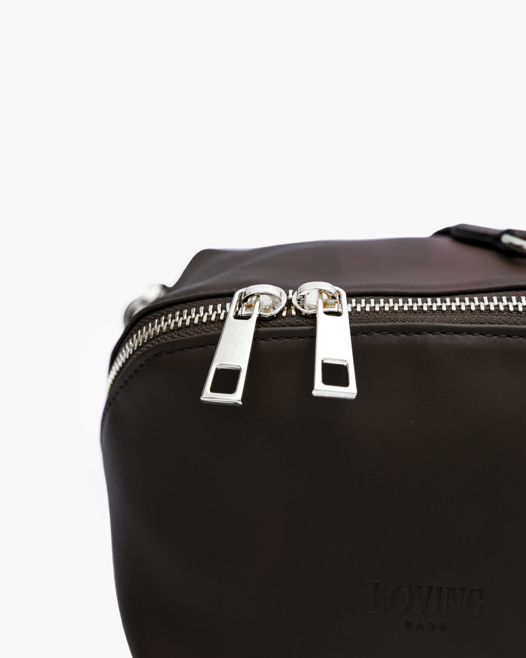 Borsa in pelle ALMA testa di moro - LOVING BAGS - immagine 4