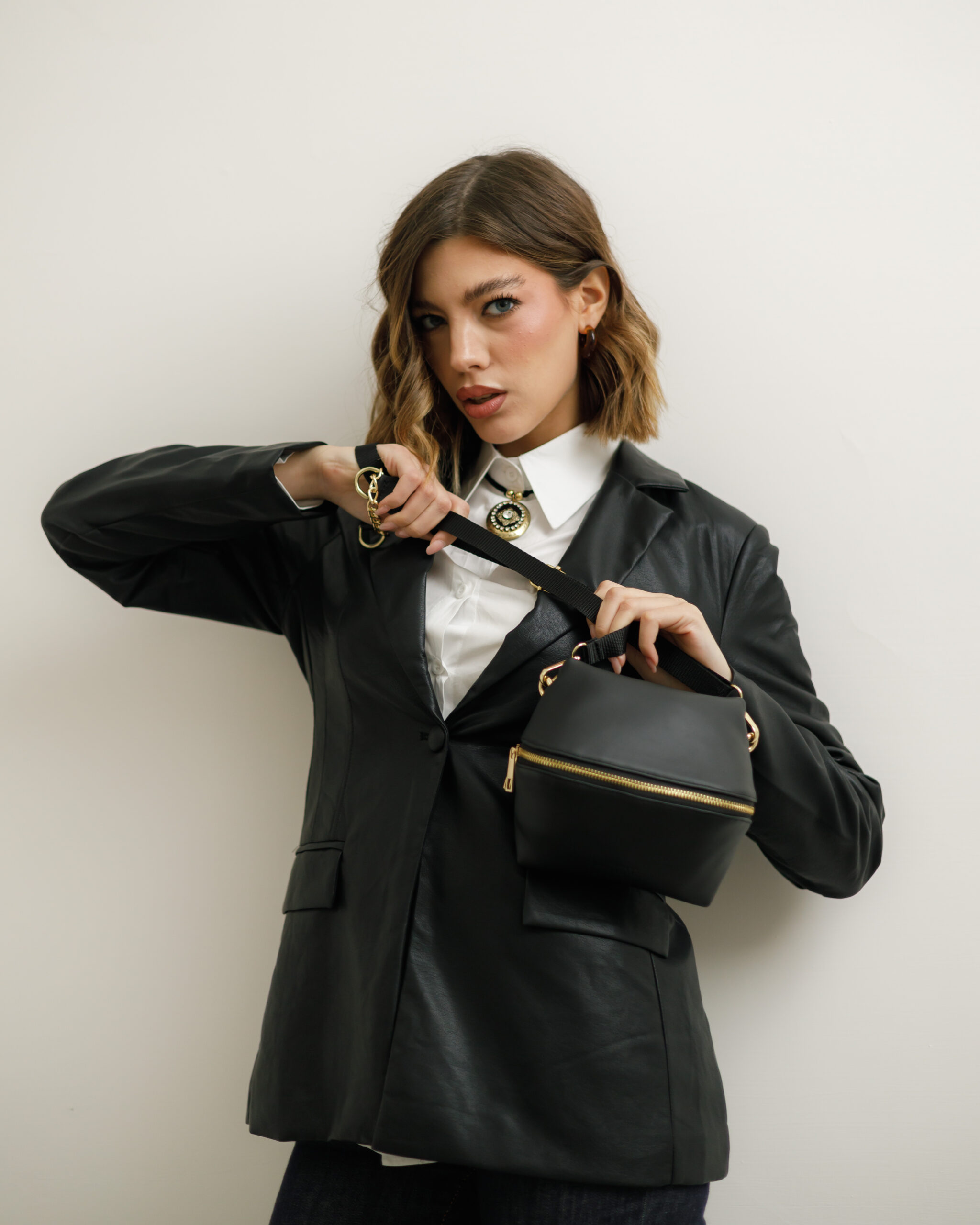 Borsa in pelle ALMA nera - LOVING BAGS - immagine 19