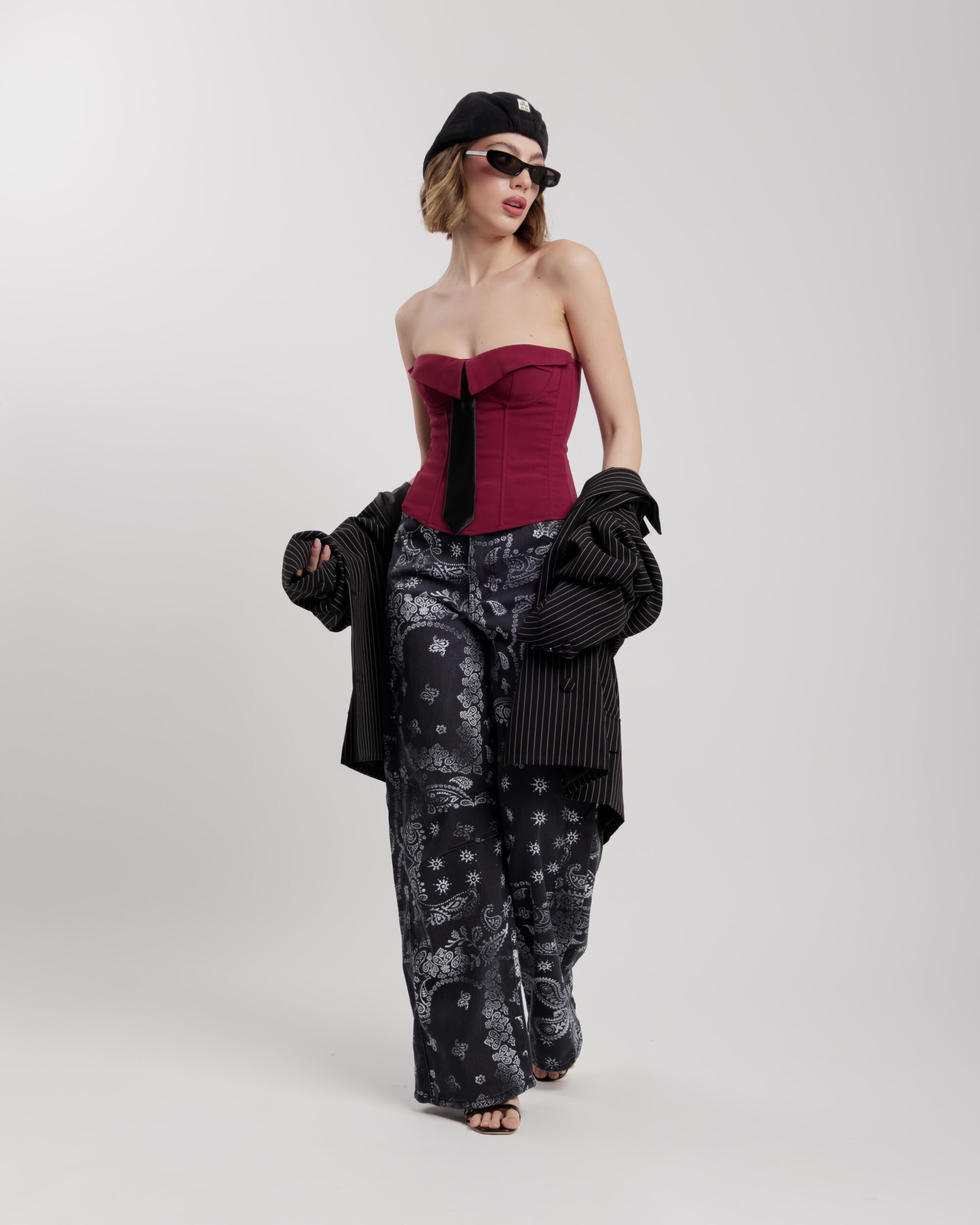 Corsetto con cravatta - ST13207 sclnT - immagine 2