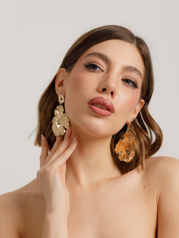 Coiris Orecchini Pendenti A Goccia Donna In Lega E Acrilico: 2 Paia Colorati (ER1083-Amber Gold)