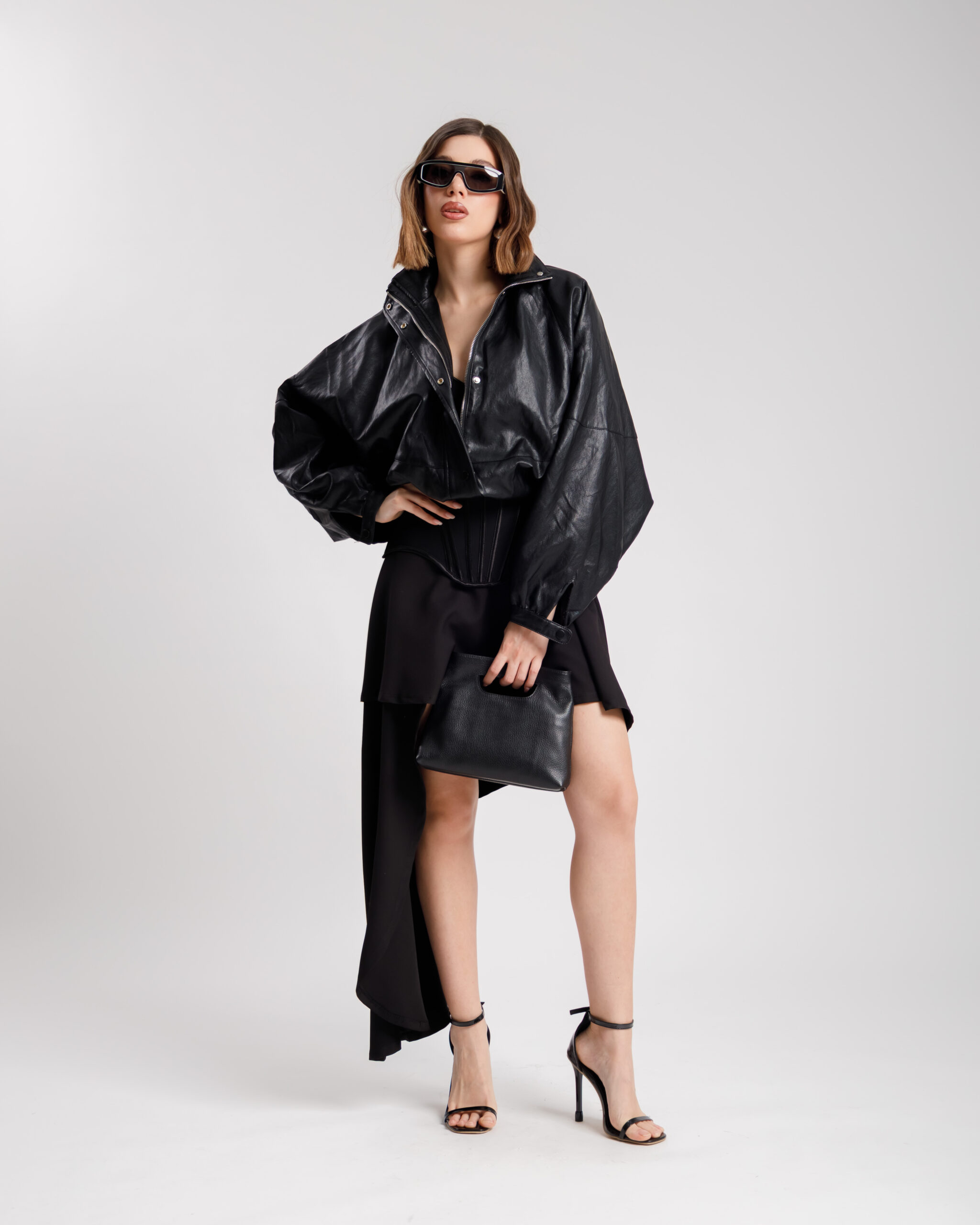 Bomber finta pelle NERO - DYLAN - immagine 9