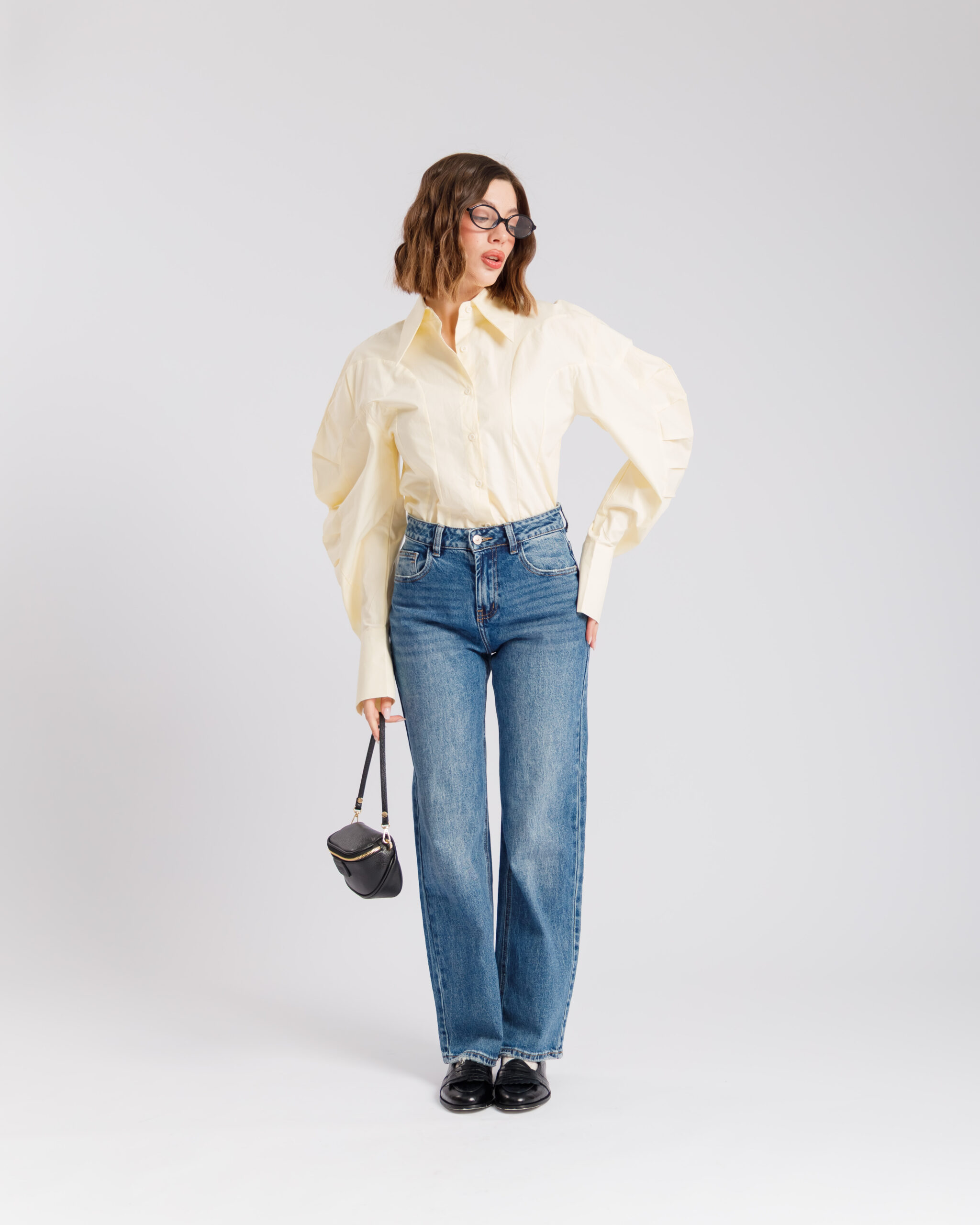 Jeans gamba dritta blu - D129