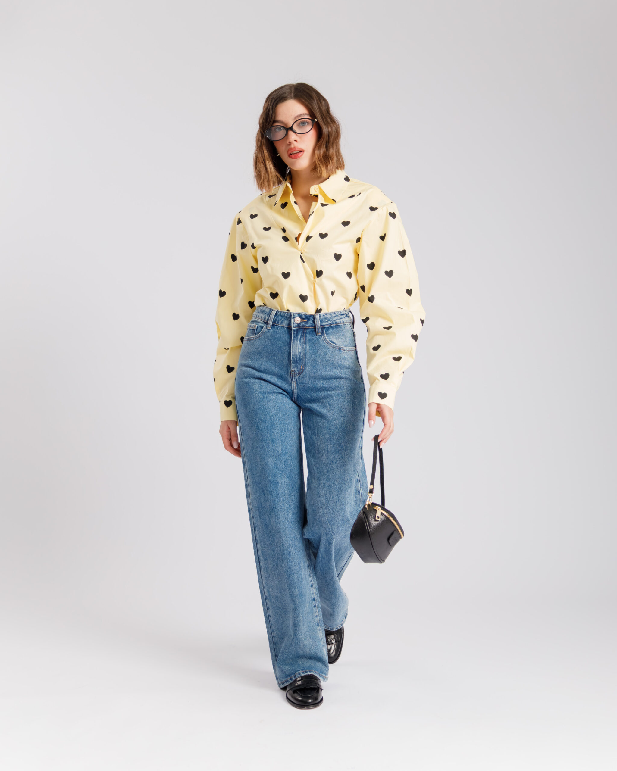 Jeans flare blu medio - D5407 - immagine 2