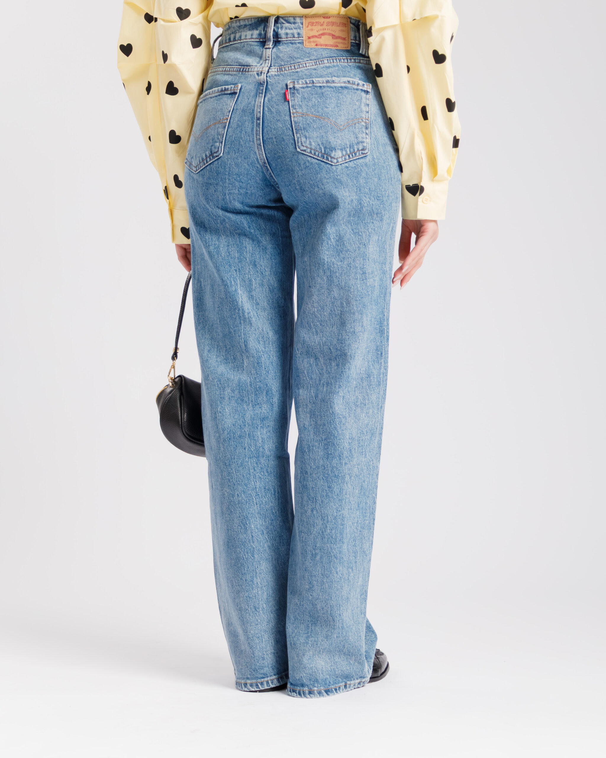 Jeans flare blu medio - D5407 - immagine 5