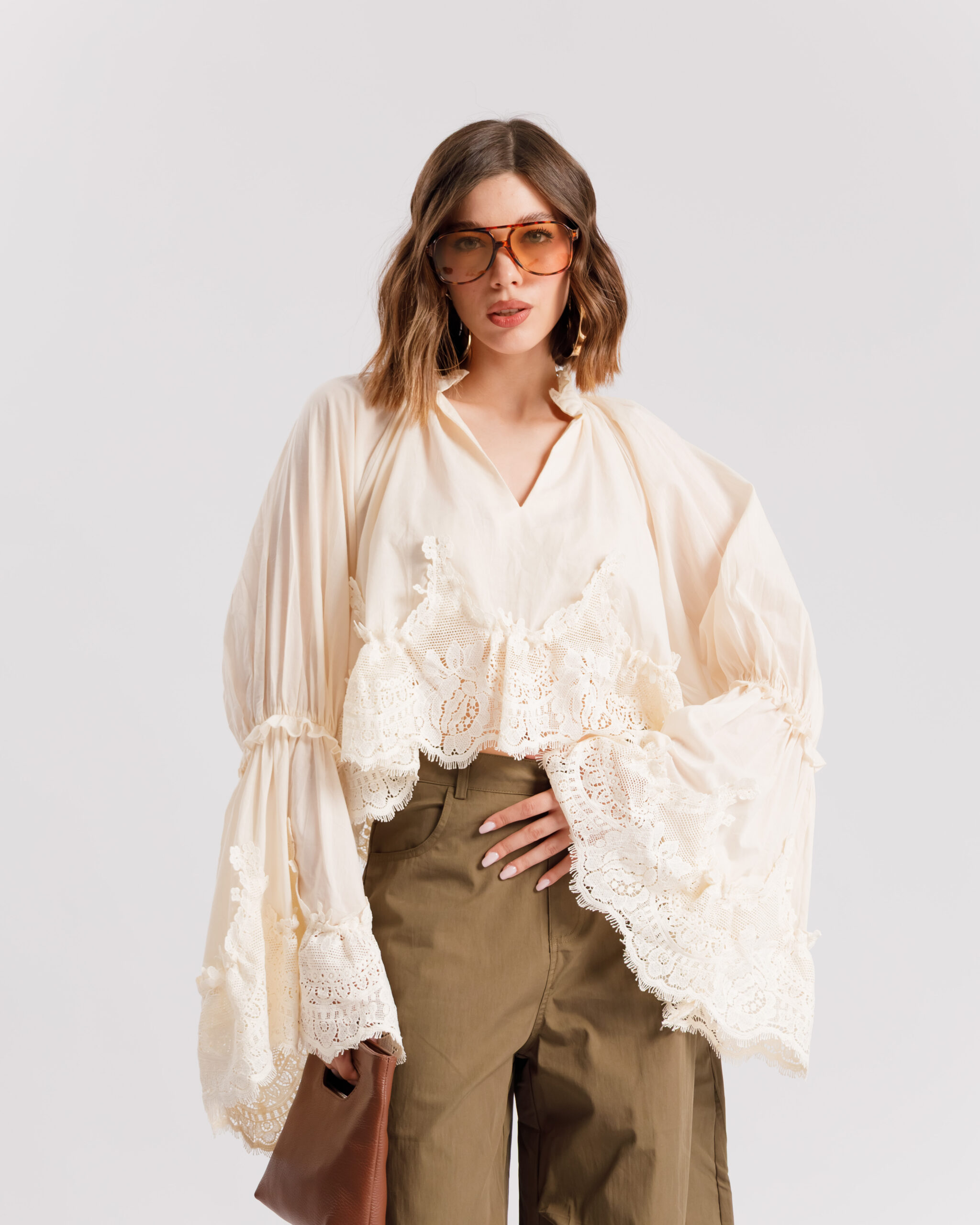 Camicia in cotone boho - H15033 - immagine 6