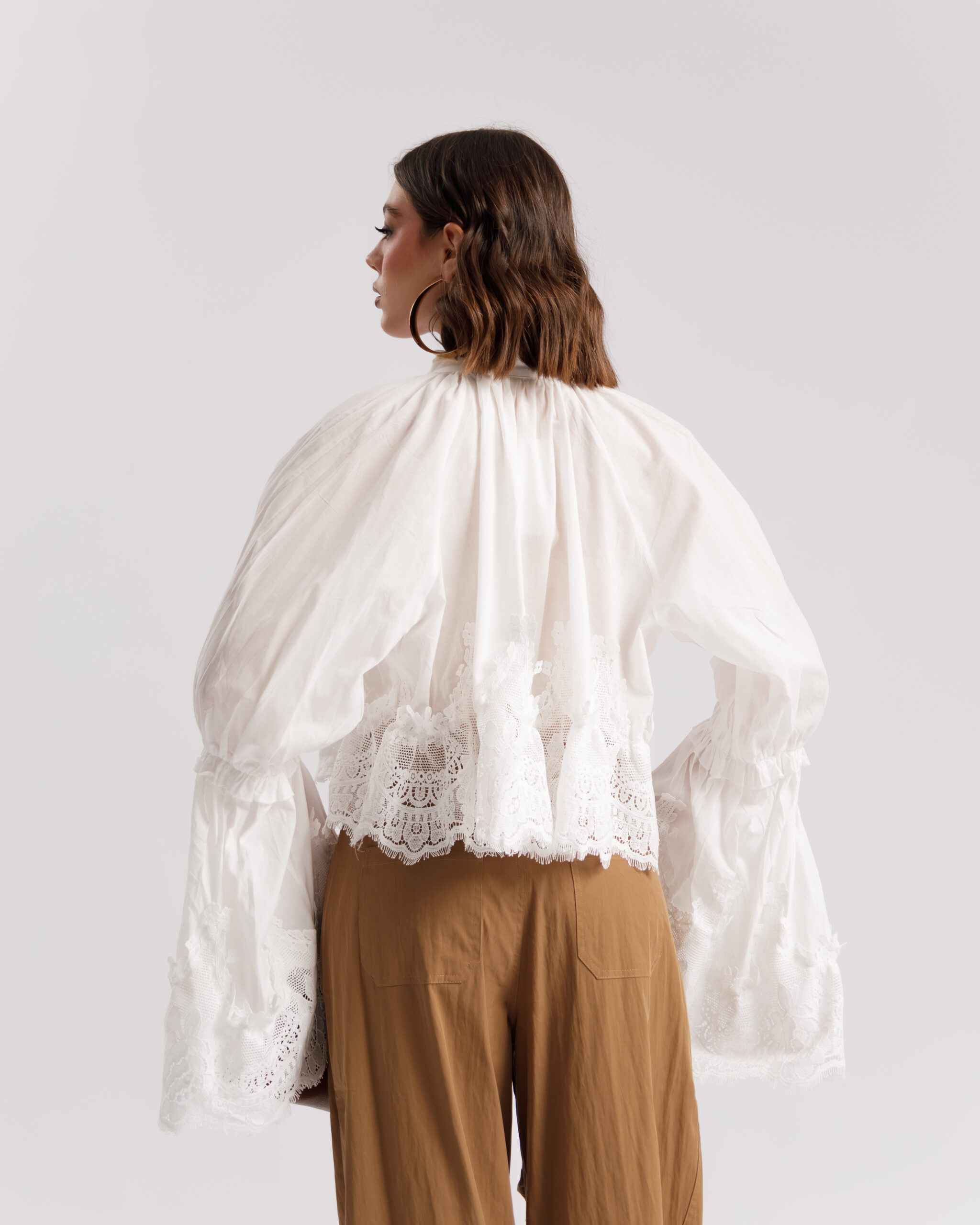 Camicia in cotone boho - H15033 - immagine 4
